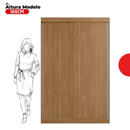 Guarda-roupa Solteiro 2 Portas de Correr 2 Gavetas Peônia Yescasa - 5
