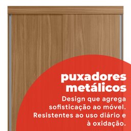 Guarda-roupa Solteiro 2 Portas de Correr 2 Gavetas Peônia Yescasa - 12