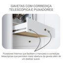 Ver imagem 5 de Guarda Roupa Casal Ambiente Palazzo 3 Portas 6 Gavetas Neve - Novo Horizonte