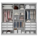 Ver imagem 2 de Guarda Roupa Casal Ambiente Palazzo 3 Portas 6 Gavetas Neve - Novo Horizonte