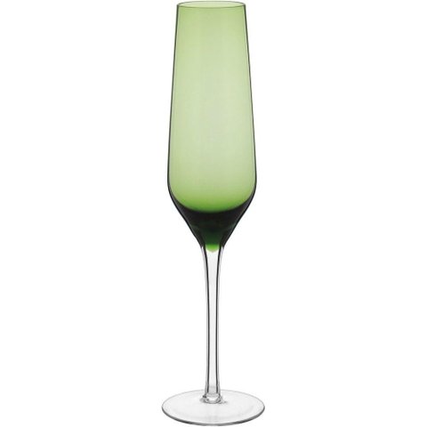 Jogo 2 Taças Champanhe Home&co Ballet Vidro 195ml 26x7x7cm Verde