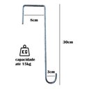 Ver imagem 2 de 3 Ganchos P/ Pendurar Planta Caibro 30cm Grande 8cm Abertura