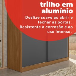 Guarda-roupa Solteiro 2 Portas de Correr 2 Gavetas Peônia Yescasa - 16
