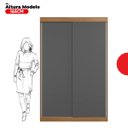 Ver imagem 5 de Guarda-roupa Solteiro 2 Portas de Correr 2 Gavetas Peônia Yescasa