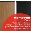 Ver imagem 6 de Guarda Roupa Solteiro 2 Portas de Correr e 2 Gavetas Peônia Preto Prime Tx/Amêndola Touch Yescasa