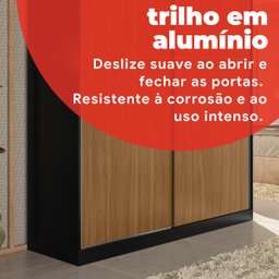 Guarda-roupa Solteiro 2 Portas de Correr 2 Gavetas Peônia Yescasa - 16