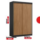 Ver imagem 5 de Guarda Roupa Solteiro 2 Portas de Correr e 2 Gavetas Peônia Preto Prime TX/Amêndola Touch Yescasa