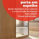 Ver mais imagens de Guarda Roupa Solteiro com Espelho 2 Portas de Correr e 2 Gavetas Peônia Yescasa Marrom/Amêndola Touch