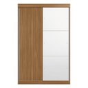 Ver imagem 3 de Guarda-roupa Solteiro 2 Portas de Correr 2 Gavetas e Espelho Peônia Yescasa