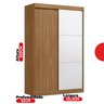 Guarda Roupa Solteiro com Espelho 2 Portas de Correr e 2 Gavetas Peônia Yescasa - 3