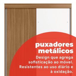 Guarda-roupa Solteiro 2 Portas de Correr 2 Gavetas e Espelho Peônia Yescasa - 13