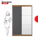 Ver imagem 6 de Guarda-roupa Solteiro 2 Portas de Correr 2 Gavetas e Espelho Peônia Yescasa
