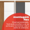 Ver imagem 5 de Guarda-Roupa Solteiro com Espelho 2 Portas de Correr e 2 Gavetas Peônia Yescasa Amêndola/Grafito Prime TX