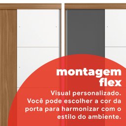 Guarda-roupa Solteiro 2 Portas de Correr 2 Gavetas e Espelho Peônia Yescasa - 15