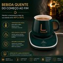 Ver imagem 3 de Kit Aquecedor Eletrico Xicara com Tampa Completo Colher Dourada Mini Cooktop Fogao com Caneca Cerami