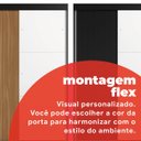 Ver imagem 6 de Guarda-Roupa Solteiro com Espelho 2 Portas de Correr e 2 Gavetas Peônia Yescasa Amêndola/Preto Prime TX