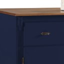 Ver imagem 3 de Balcão Buffet 3 Portas e 2 Gavetas 50631 Linz Móveis - Azul Petróleo/imbuia Glazer