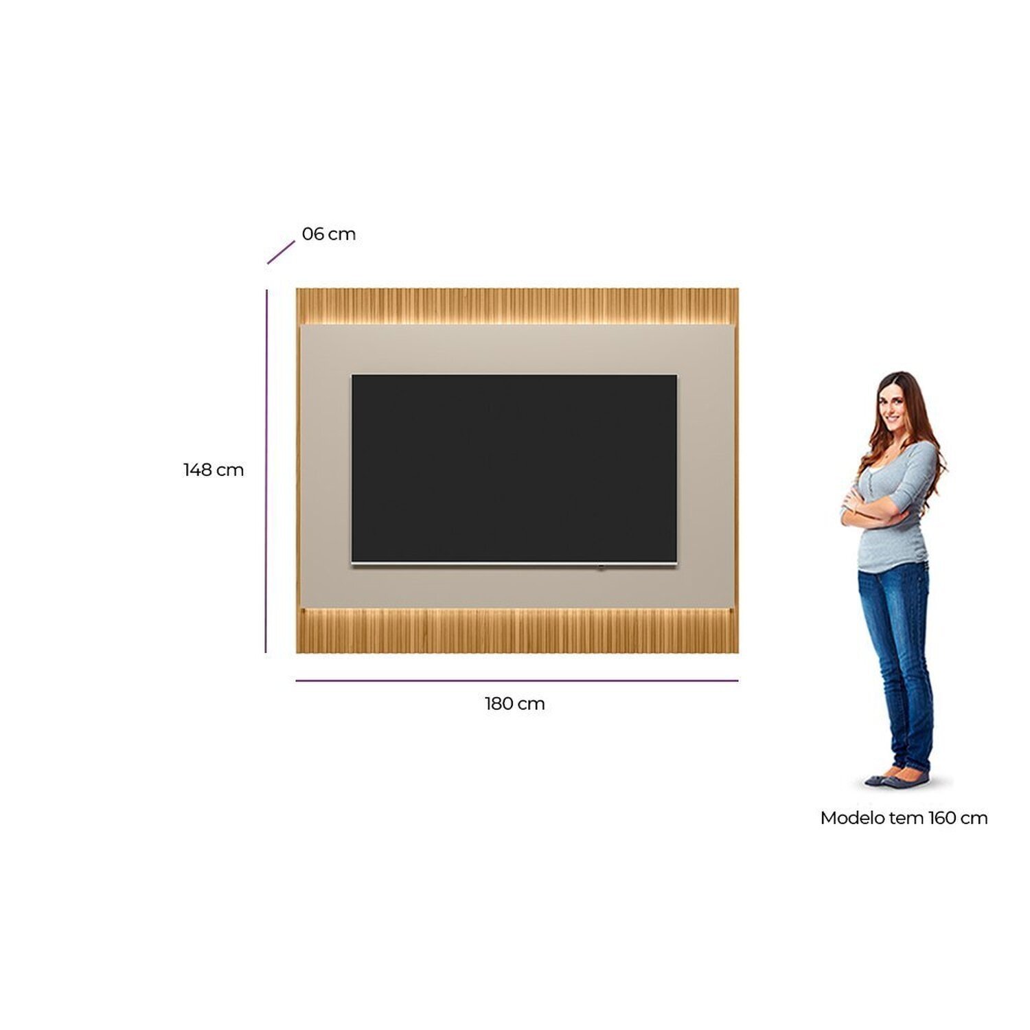 Painel para Tv até 70 Polegadas São Paulo 1.8 - 3