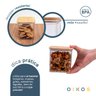 Pote de acrílico 900ml com tampa de bambu transparente quadrado - Oikos - 4