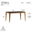 Ver imagem 2 de Mesa de Jantar Aurea 160x90 cm com Vidro Cinamomo Preto - New Ceval