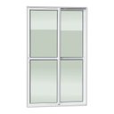 Ver imagem 3 de Porta de Correr 2 Folhas Moveis 210 X 120 Elite com Fecho Automático Vidro Liso