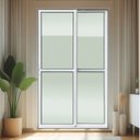 Ver imagem 1 de Porta de Correr 2 Folhas Moveis 210 x 120 Elite com Fecho Automático Vidro Liso Branco Brimak
