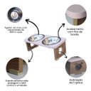Ver imagem 4 de Comedouro Elevado Duplo para Cachorro Pet Mdf Colors - Inox - Rose