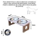 Ver imagem 2 de Comedouro Elevado Duplo para Cachorro Pet Mdf Colors - Inox - Rose