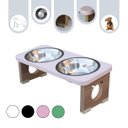 Ver imagem 5 de Comedouro Elevado Duplo para Cachorro Pet Mdf Colors - Inox - Rose