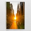 Ver imagem 1 de Quadro Decorativo Moderno Por do Sol na Cidade V Com Moldura e Sem Vidro 90X140