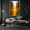 Ver imagem 2 de Quadro Decorativo Moderno Por do Sol na Cidade V Com Moldura e Sem Vidro 90X140