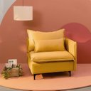 Ver imagem 1 de Sofá Modular Braço Lateral com Pé Metal Sôma CabeCasa MadeiraOriginals Amarelo Mostarda