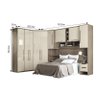 Quarto Modulado Casal Doce Vida 7 Peças Castanha/Off White - PR Móveis - 5