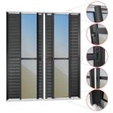 Ver imagem 2 de Porta de Correr Venez. 6 Folhas Moveis 210 x 240 Elite com Fechadura Tetra Vidro Reflex Preto/Mix Brimak