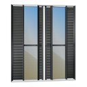 Ver imagem 3 de Porta de Correr Venez. 6 Folhas Moveis 210 x 240 Elite com Fechadura Tetra Vidro Reflex Preto/Mix Brimak