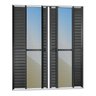 Porta de Correr Venez. 6 Folhas Moveis 210 X 240 Elite com Fechadura Tetra Vidro Reflex - 3