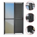 Ver imagem 2 de Porta de Correr Venez. 3 Folhas Moveis 210 x 120 Elite com Fecho Automático Vidro Reflex Preto/Mix Brimak