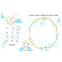 Ver imagem 1 de Lençol Mêsversário Cenário para Fotos Bebê Elefante Menino Minha Estrelinha Lençol Mêsversário Cenár