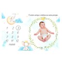 Ver imagem 3 de Lençol Mêsversário Cenário para Fotos Bebê Elefante Menino Minha Estrelinha Lençol Mêsversário Cenár