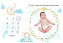 Ver imagem 3 de Lençol Mêsversário Cenário para Fotos Bebê Elefante Menino Minha Estrelinha Lençol Mêsversário Cenár