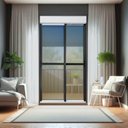 Ver imagem 1 de Porta de Correr com Persiana integrada 2 Folhas Móveis 220 X 120 Elite com Fecho Automático Vidro Reflex Mix Brimak