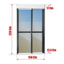 Ver mais imagens de Porta de Correr com Persiana integrada 2 Folhas Móveis 220 X 120 Elite com Fecho Automático Vidro Reflex Mix Brimak