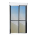 Ver imagem 3 de Porta de Correr em Alumínio com Persiana Manual 2 Folhas Vidro Reflex 220x200 Elite Brimak