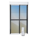 Ver imagem 3 de Porta de Correr em Alumínio com Persiana Motorizada 2 Folhas Vidro Reflex 220x150 Elite Brimak Mix Preto