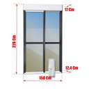 Ver mais imagens de Porta de Correr em Alumínio com Persiana Motorizada 2 Folhas Vidro Reflex 220x150 Elite Brimak Mix Preto