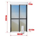 Ver mais imagens de Porta de Correr com Persiana integrada com Motor e Controle Remoto 2 Folhas Móveis 220 X 150 Elite com Fecho Automático Vidro Reflex Mix Brimak