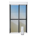 Ver imagem 3 de Porta de Correr com Persiana integrada com Motor e Controle Remoto 2 Folhas Móveis 220 X 180 Elite com Fecho Automático Vidro Reflex Mix Brimak