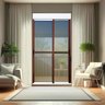 Porta de Correr com Persiana integrada 2 Folhas Móveis 220 X 120 Elite com Fecho Automático Vidro Reflex Mix Brimak - 1