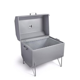 Churrasqueira Baú de Chapa Galvanizada Prata Olibox - 1