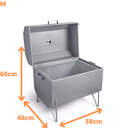 Ver imagem 2 de Churrasqueira Baú de Chapa Galvanizada Prata Olibox